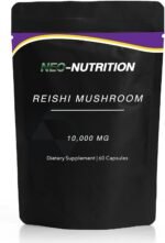 Reishi Mushroom Capsules - High Strength 10,000mg Mushroom Supplements - 60 Vegan Mushroom Capsules - Reishi Supplement 100% from The Fruiting Body Made in UK - Image 2