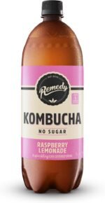 Remedy Kombucha Tea - Raspberry Lemonade - Sparkling Live Cultured, Naturally Sugar Free Soft Drink - Probiotic for Gut Health - 1 x 1L Bottle - Image 2
