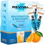 Revival Rapid Rehydration, Electrolytes Powder - High Strength Vitamin C, B1, B3, B5, B12 Supplement Sachet Drink, Effervescent Electrolyte Hydration Tablets - 12 Pack Orange - Image 2