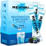 Revival Rapid Rehydration, Electrolytes Powder - High Strength Vitamin C, B1, B3, B5, B12 Supplement Sachet Drink, Effervescent Electrolyte Hydration Tablets - 12 Pack Tropical Berry - Image 2