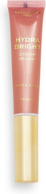 Revolution Beauty London Pro, Hydra Bright Cream Blusher, Contains Hyaluronic Acid and Vitamin E, Dewy Finish, Lightweight Formula, Peach, 12ml - Image 2
