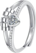 Robte Brass Thumb Rings with Heart and Spinner Beads Designs Comfortable for Anxiety Relief and Stress Management - Image 2