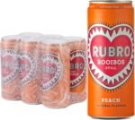 Rubro - Peach Rooibos - 6 Can Multipack - 300ml - Still, Soft Drink - Peach Tea Drink - Natural Flavours - Caffeine Free - Bulk Soft Drinks - Image 2