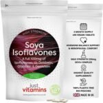 SOYA ISOFLAVONES 100mg | 90 Vegan Tablets | High Strength 250mg SOYA Complex | Supports Hormone Balance & Menopausal Comfort | Rich in Daidzin, Glycitin & Genistin | UK Made - Just Vitamins - Image 2