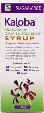 Schwabe Pharma - Kaloba Cough & Cold Relief Syrup - Pelargonium Sidoides Root Extract - Traditionally Used for Common Cold, Runny Nose, Sore Throat, Blocked Nose, Cough - Sugar Free – 100ml - Image 2