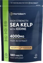 Sea Kelp Tablets 4000mg | Natural Source of Iodine | 3 Months Supply | High Strength Kelp Extract | 180 Vegan Tablets | by Horbaach - Image 2