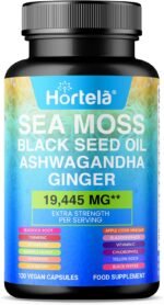 Sea Moss Complex 19,445mg Extract Including Bladderwrack & Burdock Root - 120 High Strength Capsules Providing 60 Day Supply -Black Seed Oil, Ashwagandha, Ginger -Vegan - Multivitamin Herbal Blend - Image 2