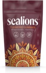 Sealions Turmeric Ginger and Black Pepper Gummies X 60 - High Strength Vegan Peach Flavour Chews - Alternative to Turmeric & Black Pepper Capsules for Men & Women - Image 2