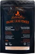 SelvaBio Organic Cacao Powder, Raw Criollo Variety, Single Origin from Peru, Unsweetened & Non-Alkalised, Vegan & Gluten Free Superfood, Perfect for Smoothies, Baking & Hot Chocolate, 250 g - Image 2