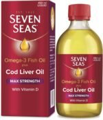 Seven Seas Omega-3 Fish Oil Plus Cod Liver Oil MAX Strength, with Omega-3, Vitamins D and Vitamin E. Food Supplement for Brain2 & Body1-4 Support, 450ml Liquid - Image 2