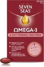 Seven Seas Omega-3 & Gut Friendly Bacteria: with Vitamin D, Omega-3 and Bacillus Subtilis, Food Supplements, 30-Day Pack - Image 2