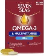 Seven Seas Omega-3 and Multivitamins Man, with B Vitamins and Magnesium, 30-Day Duo Pack, 30 Omega-3 Capsules and 30 Multivitamin Tablets - Image 2