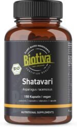 Shatavari Organic 150 Capsules - 500mg per Capsule - 50 Day dose - Indian Asparagus - high-dose Shatavari in Organic Quality - Bottled and Controlled in Germany - Vegan - Biotiva - Image 2