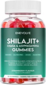 Shilajit Gummies, Ashwagandha & Chaga Mushroom Gummies - Reccomended Dosage - Energy, Focus & Vitality Support - Vegan, Sugar-Free - Natural Adaptogen - Performance Support - Image 2