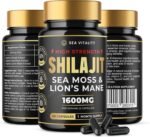 Shilajit Seamoss and Lions Mane Capsules - 60 High-Strength Vegetable Capsules, 1600mg per Serving, Pure Shilajit, Natural Sea Moss, and Lion's Mane for Enhanced Cognitive and Physical Health - Image 2