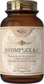 Sky Premium Life B Vitamins - 60 Vitamin B Complex High Strength with Vitamin C Capsules for Enhanced Energy | Vegan B Vitamin Complex with VIT C, Biotin, Folic Acid and Niacin | 2 Months Supply - Image 2