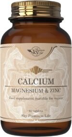 Sky Premium Life Calcium Food Supplement with Magnesium and Zinc – 2 x 60 Vegan Tablets - (120 Vegan Tablets) - Image 2
