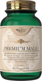 Sky Premium Life Male Multivitamin and Minerals Food Supplement – 60 Tablets with Vitamins A, B, E, C, Zinc, Copper, CoQ10, Iron, Selenium. - Image 2