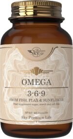 Sky Premium Life Omega 3-6-9-50 Omega 3-6-9 Capsules with Fish Oil, Flaxseed Oil and Sunflower Oil | Omega 3-6-9 Capsules High Strength in Softgel Form for Overall Health | 1 Month Supply - Image 2