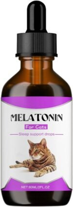 Sleeping Aid for Cats, 60 ml Liquid Support, for Pets When Travel, Changing Environment, Loud Homes, Grooming Care, Transport Box, Training, Veterinarian Visits, Thunderstorms, for Stress - Image 2