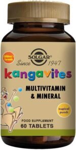 Solgar Kangavites Complete Multivitamin and Mineral Formula - Tropical Punch Flavor - Supports Immunity, Bone Growth & Teeth - Chewable Vegan Tablets - Children's Health Supplement - Pack of 60 - Image 2