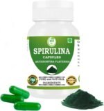 Spirulina (Arthrospira platensis) Capsule | Pack of 60 x 500 MG. Vegetarian Capsules | Natural Herbal Supplement | GMP Certified | Gluten Free (Pack of 1) - Image 2