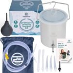 Stainless Steel Enema Kit for Colon Cleanse - 2 Quart Bucket with 6.75 Foot Hose, 7 Tips for Men and Women - Image 2