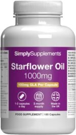 Starflower Oil 1000mg | High Strength Borage Oil Softgels with GLA | 180 Softgels | Cold-Pressed | Made in The UK - Image 2