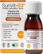 SunVit-D3 Vitamin D3 3000IU Oral Solution - Vitamin D for Kids | Cholecalciferol Vitamin D Drops Baby | Supports Bone, Teeth, Muscle & Immune System (50ml Orange Flavor) - Image 2