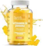 Sunvit-D3 Lemon Vitamin D3 Gummies 2000IU - Vitamin d for Adults & Menopausal Women | Alleviating Back & Muscle Discomfort | Chewable & Calcium Vitamin D Gummies Suitable for Ages 11 & Above - Image 2