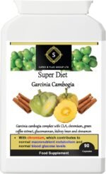 Super Diet Garcinia Cambogia with Chromium for Normal Blood Glucose and Metabolism Herbal Supplement - 90 Capsules - Image 2