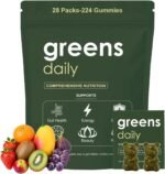 Super Green Gummies - 28 Day Supply, 224 Plant-Based with Super Greens Blend - Vitamins & Minerals for Gut Health, Energy & Immunity - Vegan, Gluten-Free - 224 Gummies - Image 2