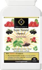 Super Natural Vitamin C with Acerola & Rosehip - Immune Support - Vegan - 60 Capsules - Image 2