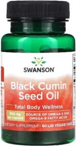 Swanson - Black Cumin Seed Oil 500mg | Essential Fatty Acids for Immune & Inflammatory Balance | Cold-Pressed - 60 Softgels - Image 2