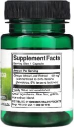 Swanson - Ginkgo Biloba Extract | Standardized to 24% Flavone Glycosides | Traditional Plant Support for Mental Focus - 30 Capsules - Image 2
