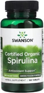 Swanson - Organic Spirulina | Alkalizing Superfood for Energy, Detox & Immune Support | 500mg - 180 Tablets - Image 2