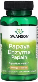 Swanson - Papaya Enzyme Papain, 100mg | Digestive Enzyme and Gut Health - 90 Veggie Capsules - Image 2