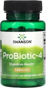 Swanson - Probiotic-4 | 4-Strain Digestive & Immune Balance with 3 Billion CFU | Vegetarian Capsules - 60 Count - Image 2