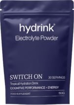 Switch On Hydration Electrolytes Powder – Sugar Free Energy Drink with Magnesium, Vitamin D & B – Vegan Hydration Powder with Real Fruit – Fasting Electrolyte - Gut Health Supplements – 165g - Image 2