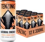 TENZING Natural Energy Drink, Plant Based, Vegan, & Gluten Free Drink, Peach & Honey Melon, 330ml (Pack of 12) - Packaging may vary - Image 2