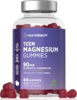 Teen Magnesium Gummies 800mg | 60 Count | Magnesium Citrate Supplement for Teenagers | 90mg of Elemental Mineral | Berry Flavour | Vegan | by Horbaach - Image 2