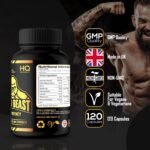 Test Booster for Men | 120 caps | Testosterone Supplement | Muscle & Energy Support | Natural Ingredients Ashwagandha, Vitamin D & Luteolin | Men's Vitality | 2000mg Serving | Vegan | Beast and Bulk - Image 2