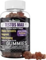 Testos MAX Strength Gummies - 6000mg 7-in-1 Tribulus, Fenugreek, Ginseng, L-Arginine, Zinc, Vitamin D3 & B6 - Vegan, Sugar-Free, Berry Flavour - Supports Muscle Growth & Vitality for Adults - Image 2
