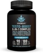 Testosterone Booster Supplement | with Tong Ali, D-Aspartic Acid, Tribulus, Zinc & Vitamin D3 | 200:1 Extract | 90-Day Supply | Strength, Energy & Vitality | 180 Vegan Capsules - Image 2