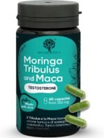 Testosterone Booster for Men – High Strength Testosterone Supplements with Tribulus 90% Saponins, Moringa, Maca & Fenugreek – Natural T-Booster – 60 Vegan Capsules – Made in Italy by RedMoringa - Image 2