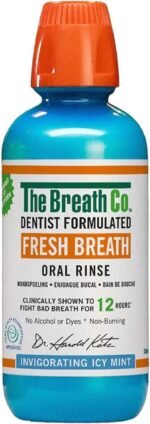 The Breath Co. Alcohol Free Mouthwash. Dentist Formulated Oral Rinse for 12 Hours of Fresh Breath, Icy Mint Flavour, 500 ml - Image 2