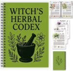 The Enchanted Herbalist's Notebook, Witch's Herbal Codex and Herbal Recipes for Beginners & Experts, Kitchen Witch Spells & Herb Magic Guide, Magical Herb Notebook and Witchcraft Diary (1, Green) - Image 2