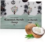 The Herbal-Blend Coconut Scrub Soap Enriched With Goat Milk, Almond Oil, Jojoba Oil for Glowing and Hydrated Skin Natural Vitamin E and Coconut Oil Offers Nourishing Properties and Moisturizes Skin - Image 2