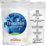 Thiamin (Vitamin B1) 100mg | 90 Tablets | Energy, Nervous System & Heart Support | High Strength B-Complex Vitamin | Vegan Friendly | UK Made - Just Vitamins - Image 2
