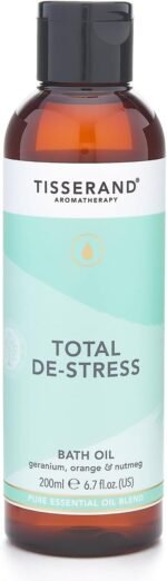 Tisserand Aromatherapy - Total De-Stress - Aromatherapy Bath Oil - Orange, Geranium, Nutmeg Essential Oil - 100% Natural Pure Essential Oils - 200ml - Image 2